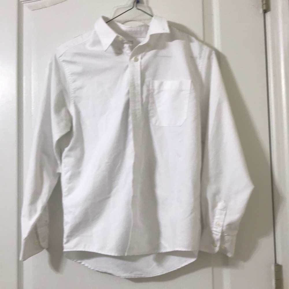 Every boy needs a white dress shirt.